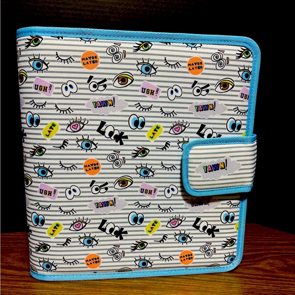 Staples 3 ring binder Expandable file Mesh pencil pouch tags removed still NEW